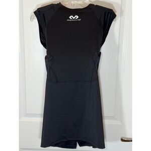 McDavid Hex Padded Compression Shirt Mens Medium Black Sleeveless Rib Spine